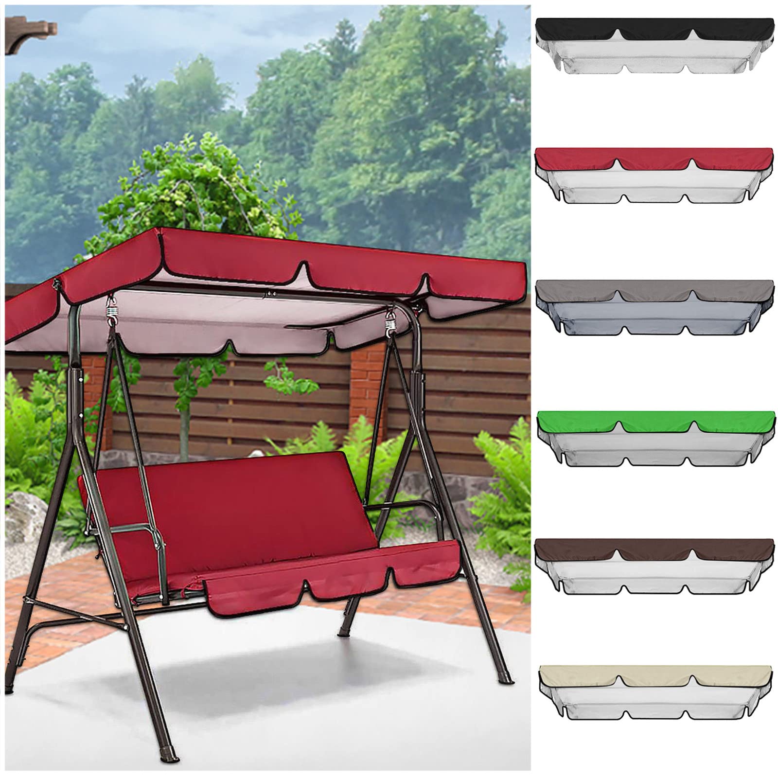 Waterproof Swing Canopy Cover - Durable Oxford Fabric for Garden, Patio & Outdoor Use - Rainproof Protection for Porch Swings & Hammocks