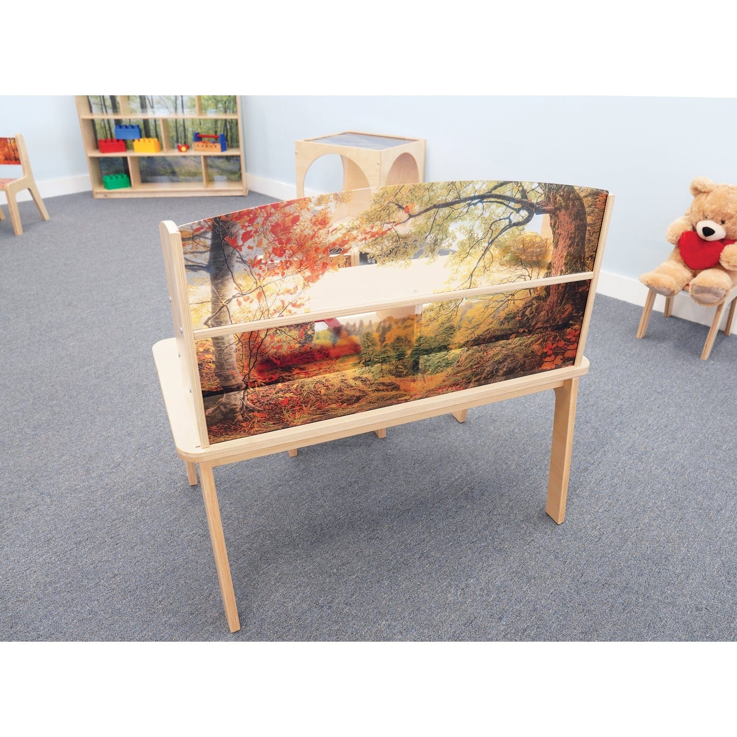 Nature View Writing Center - Premium Wooden Writing Desk with Storage for Home Office & Study - Perfect for Remote Work, Online Classes & Creative Writing