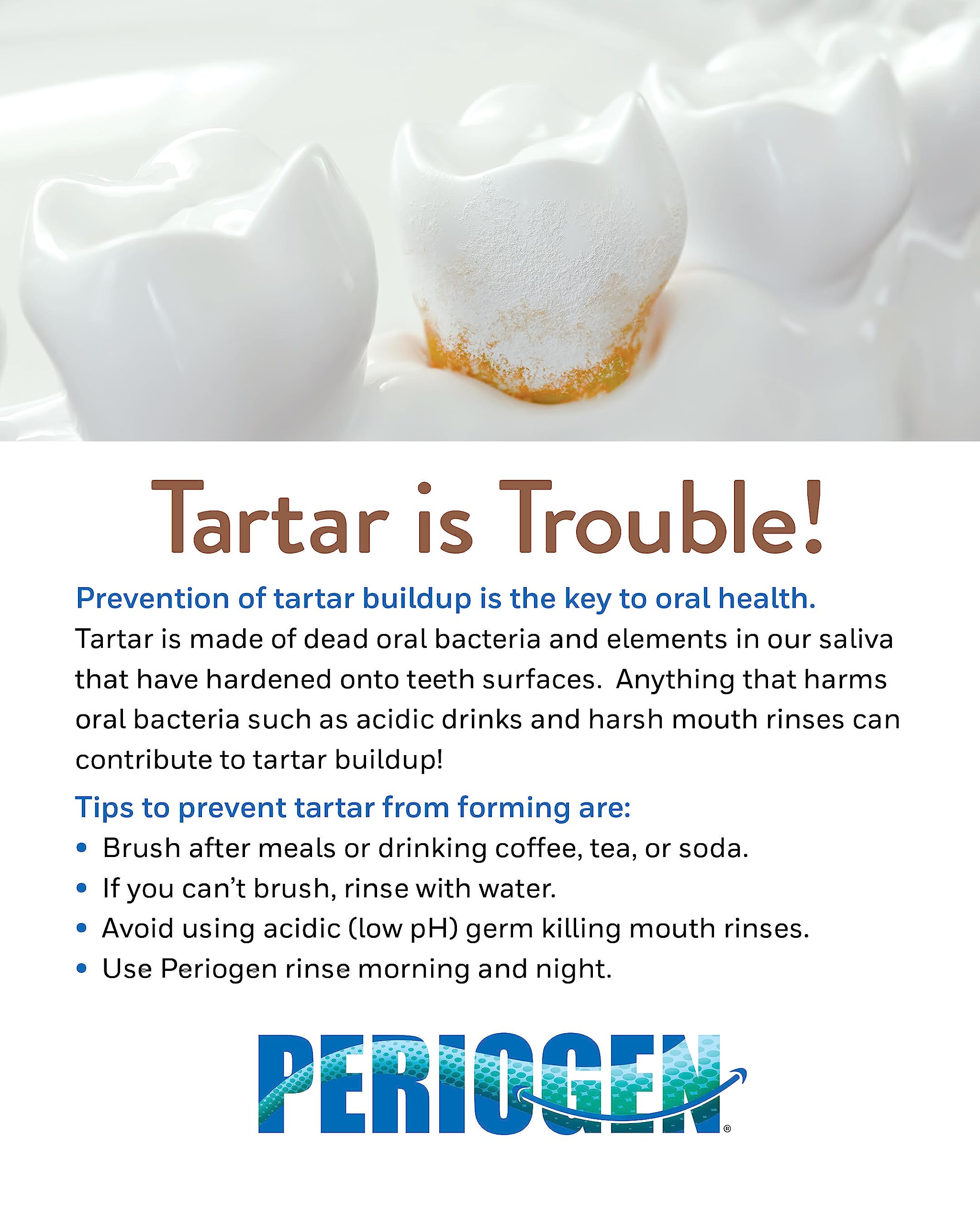 Periogen Complete Oral Health Rinse - Clinically Proven Tartar Control Mouthwash for Healthier Teeth & Gums | Dentist Recommended for Daily Plaque Removal & Fresh Breath | Perfect for Home Dental Care & Travel Oral Hygiene