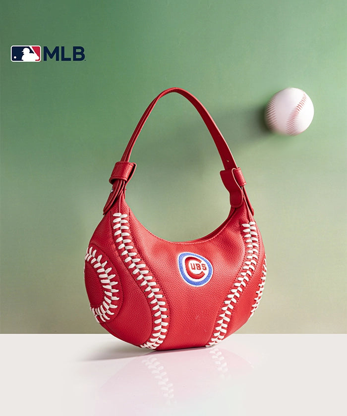 MLB Chicago Cubs Team Hobo Bag - Stylish Crossbody Shoulder Bag for Women & Men - Perfect for Baseball Games, Travel & Everyday Use