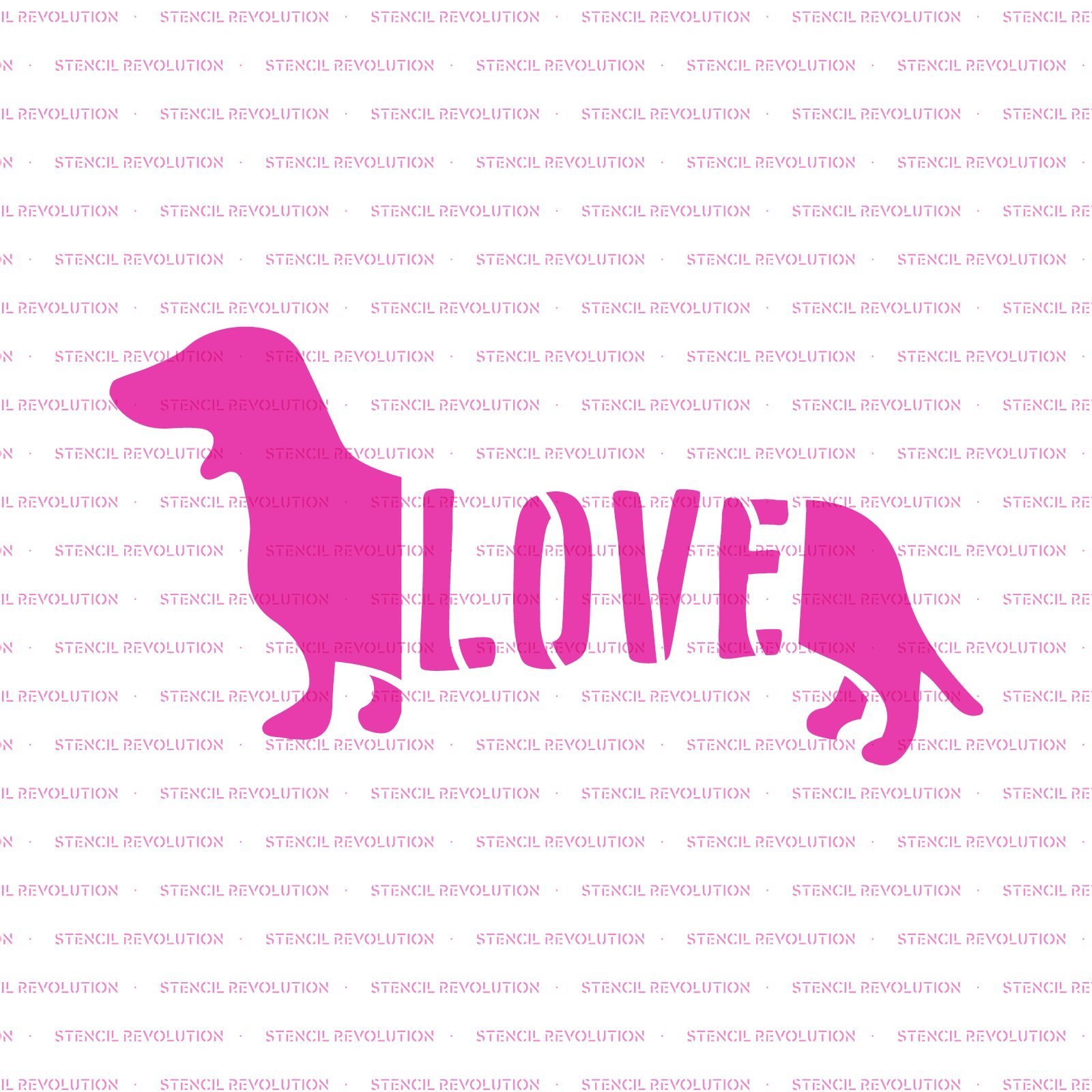Dachshund Dog Love Stencil - Reusable Art Stencil for DIY Painting, Crafts, Wood Signs & Home Decor | Perfect for Pet Lovers, Dog Owners & Dachshund Fans