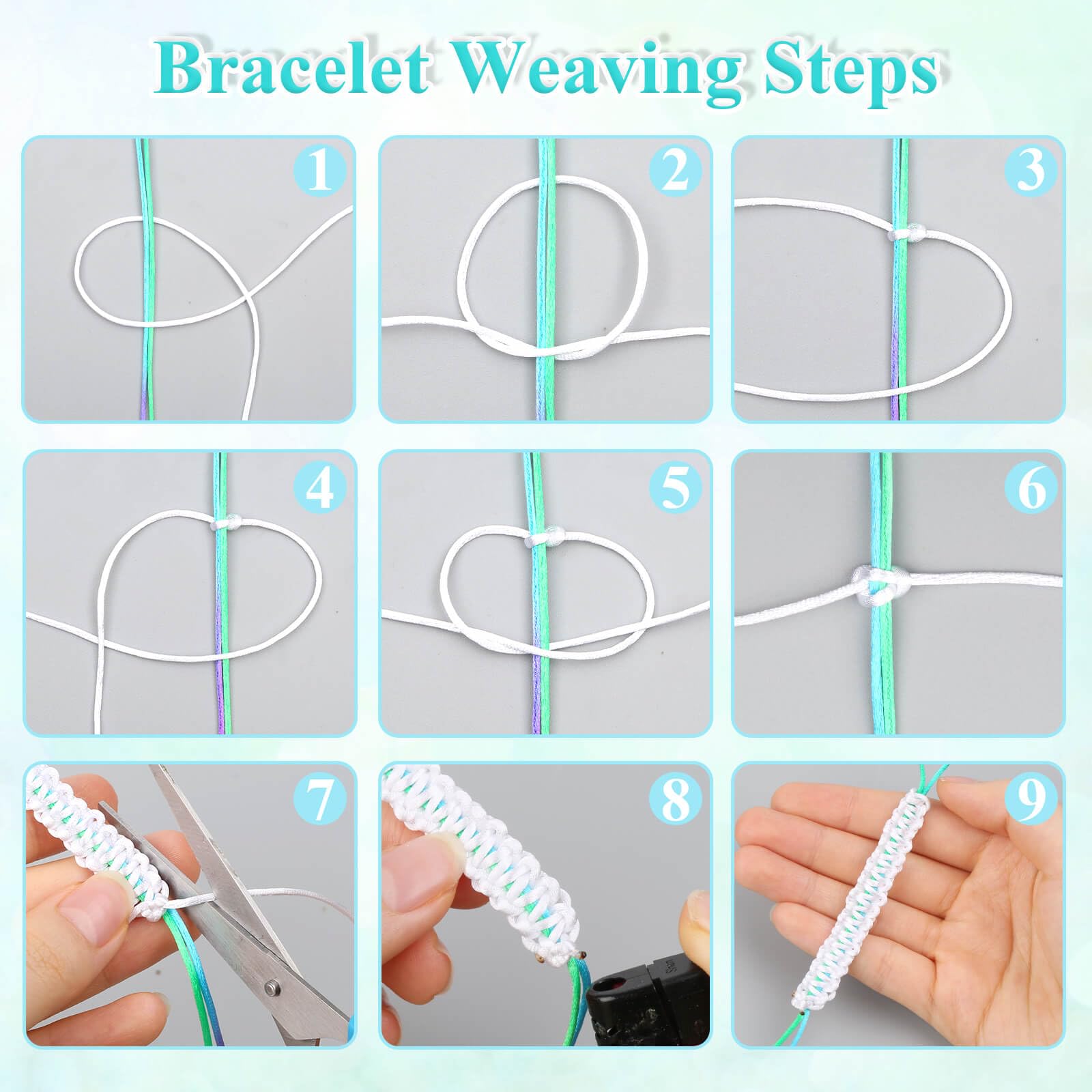 White Nylon Cord for DIY Crafts - Jewelry, Macrame & Sewing Projects