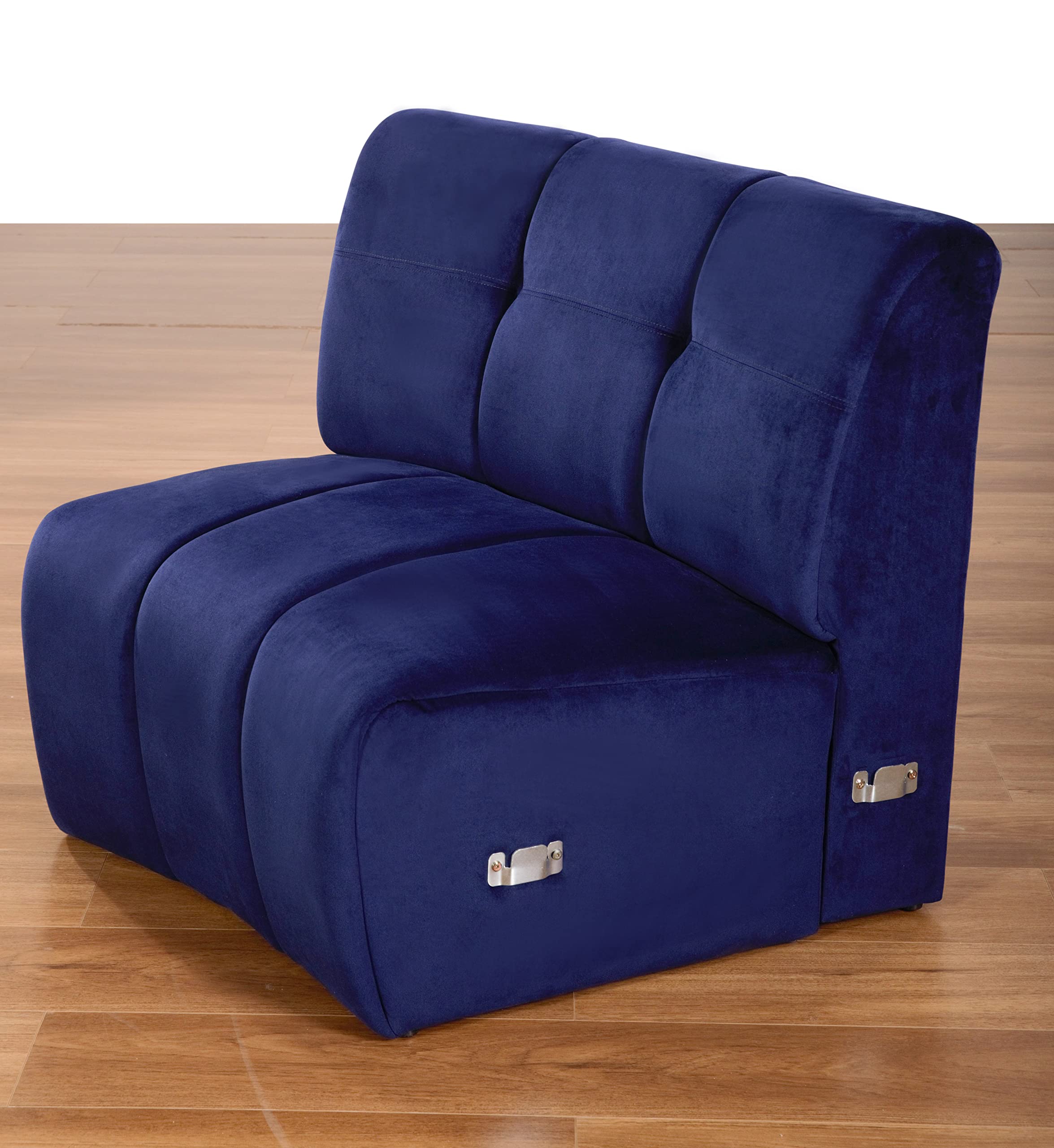Velvet Modular Sectional Sofa 4-Seater Symmetrical Legless Curved Design - 153