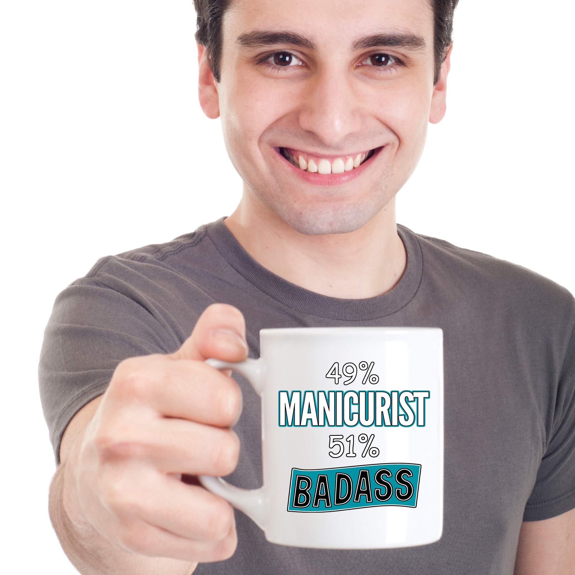 11 oz White Manicurist Coffee Mug - Funny Gift for Women & Men - Perfect for Nail Technicians, Salons & Coffee Lovers