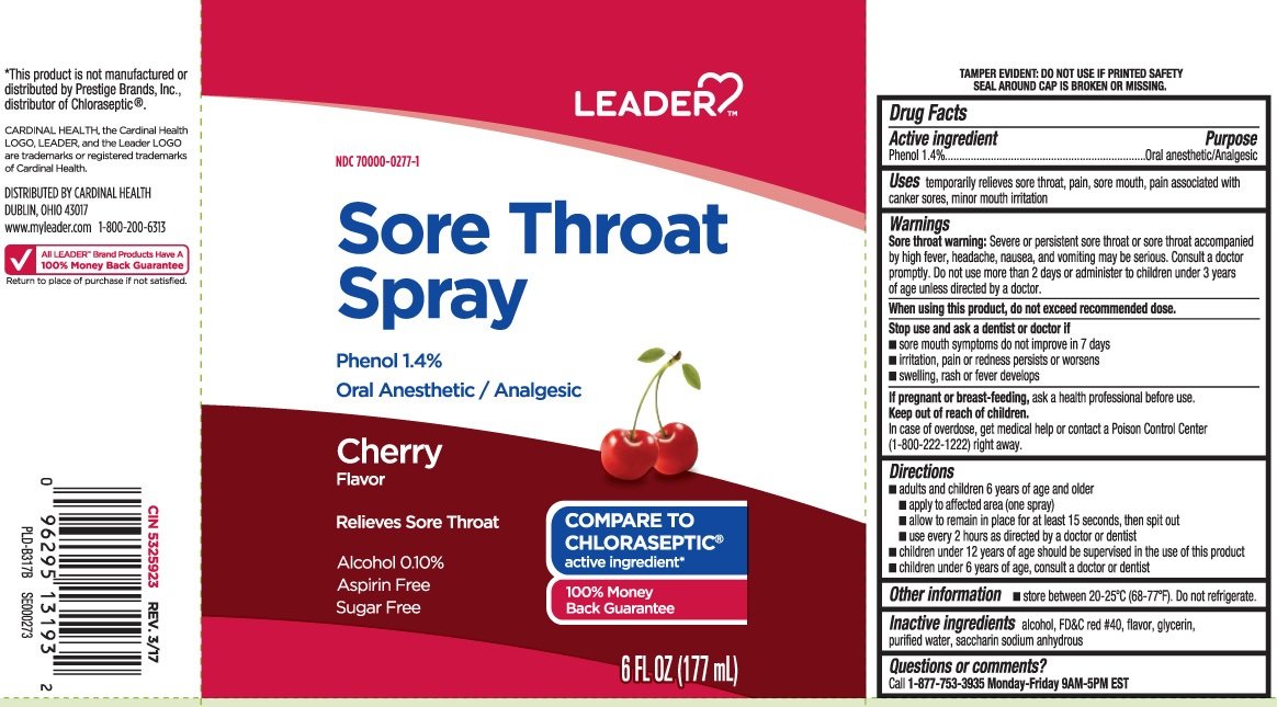 Leader Sore Throat Spray - Cherry Flavor 6oz Bottle | Fast-Acting Throat Pain Relief for Adults & Kids | Perfect for Cold, Flu, and Allergy Season