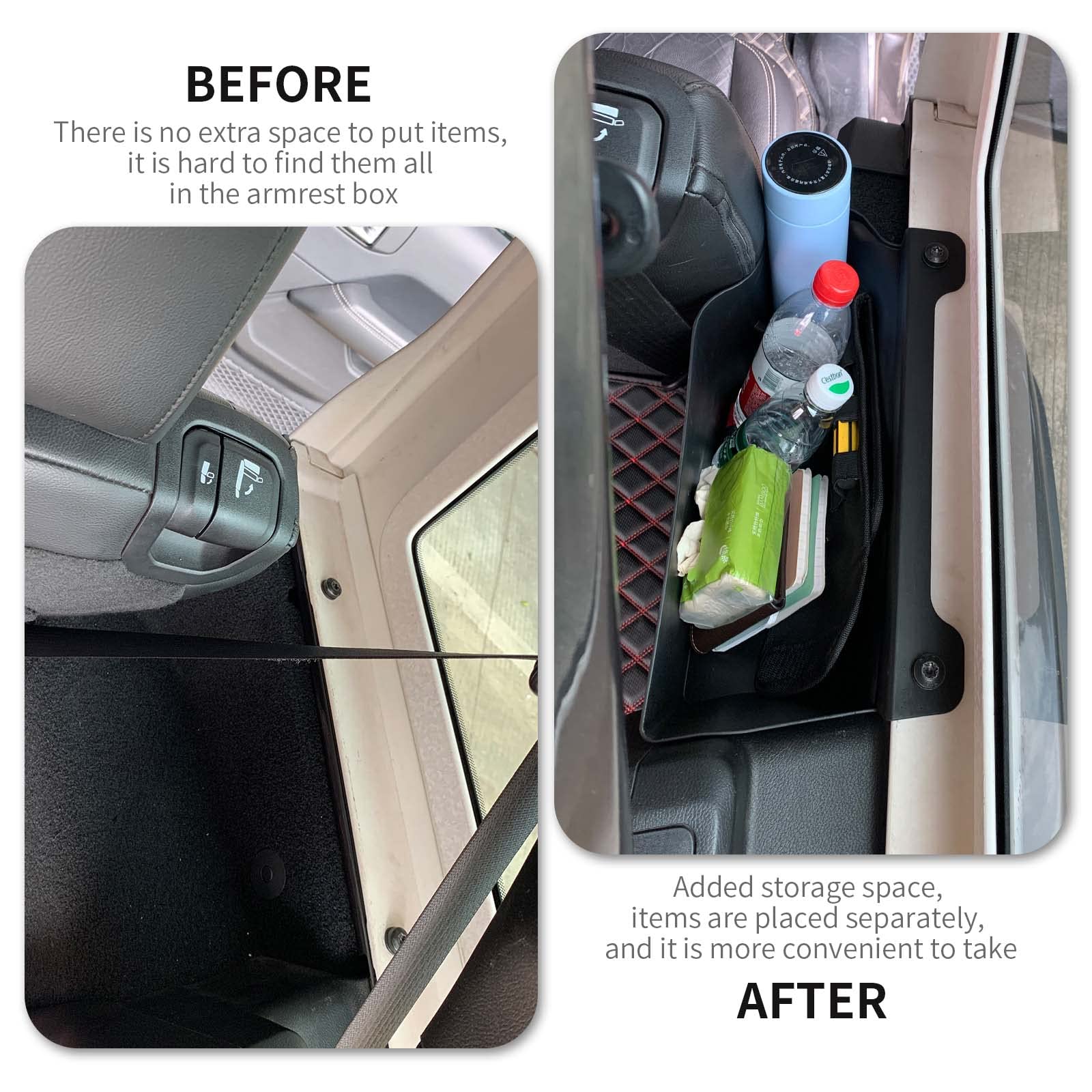 JL Trunk Storage Box Organizer - 2PCS Rear Cargo Side Box Storage Trays for 2018-2023 Jeep Wrangler JL/JLU 4-Door - Wheel Well Storage Bins for Camping Gear, Tools & Road Trip Essentials