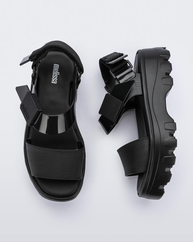 Melissa Women's Black Kick Off Sandals - Comfortable Slide Sandals for Summer Beach, Pool, and Casual Wear