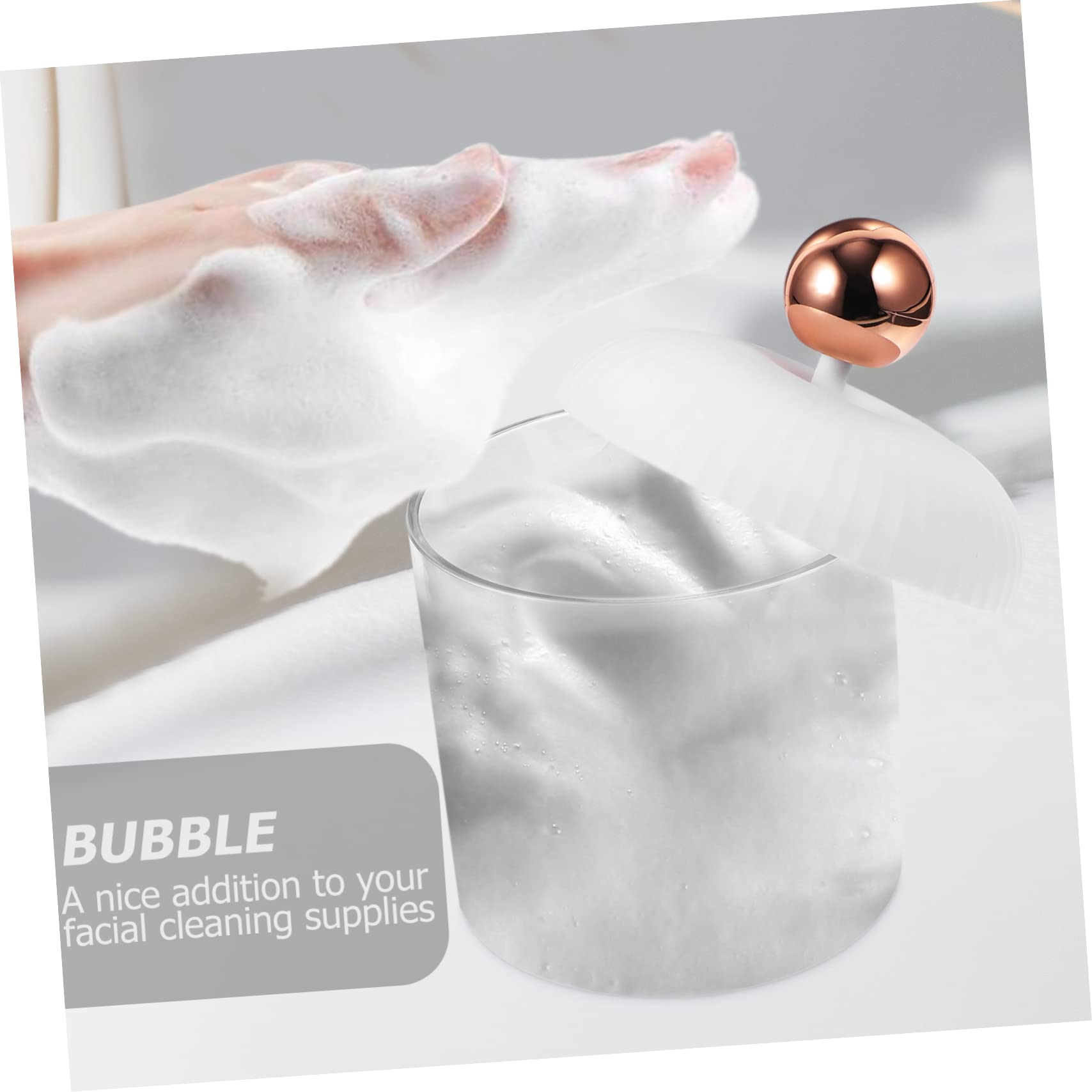 FRCOLOR 2-Pack Foaming Face Wash Bottle - Bubble Maker for Skincare, Hand Soap & Body Wash | Creates Rich Lather for Gentle Cleansing - Perfect for Daily Facial Care & Spa Treatments (White)