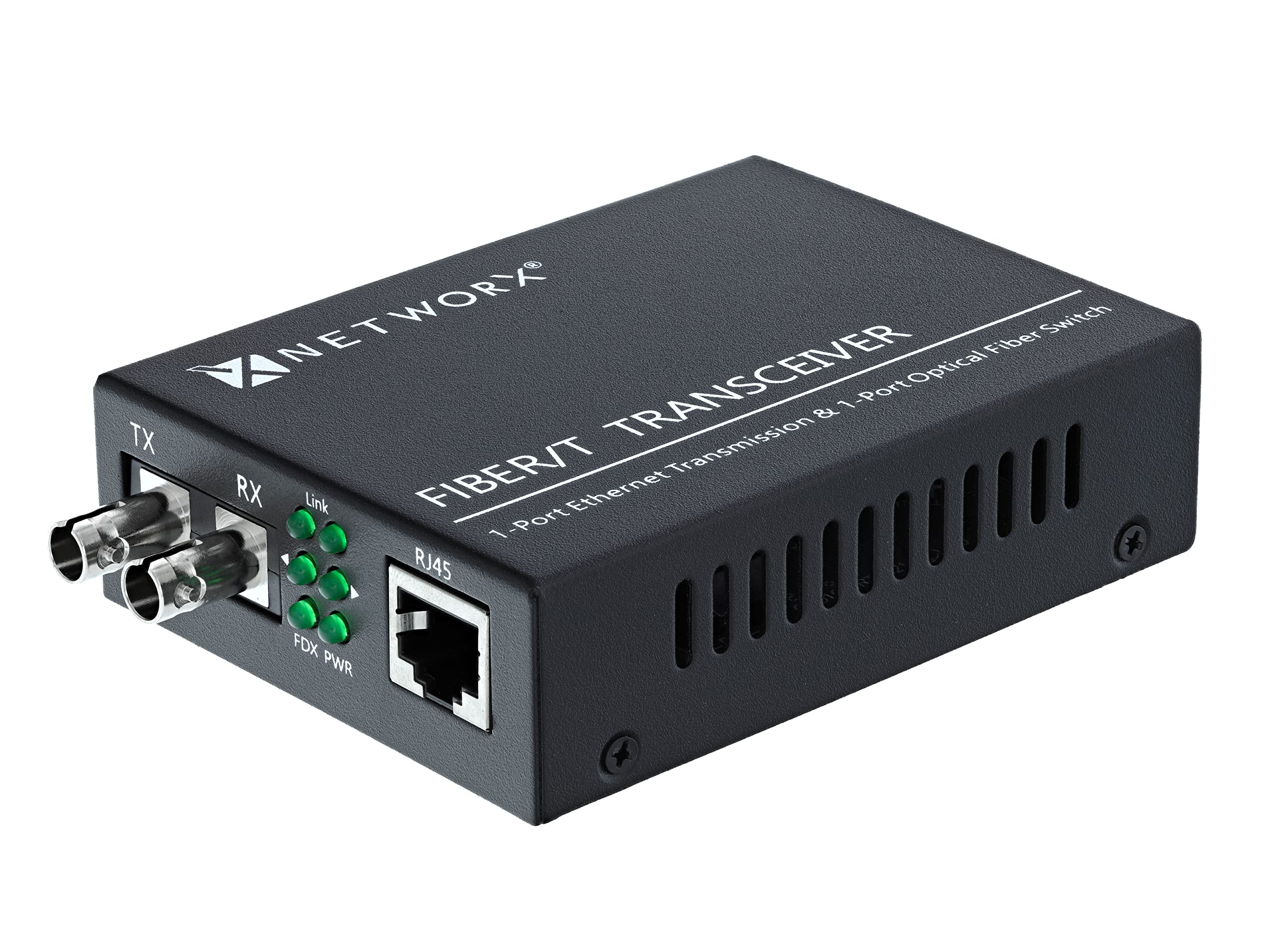 Networx® Gigabit Ethernet Fiber Media Converter | UTP to 1000Base-LX | ST Multimode | 5-Port | High-Speed Network Conversion | Ideal for Office, Data Center & Enterprise Networking