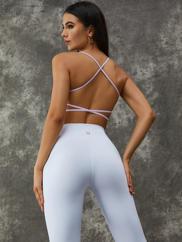 ZASUWA Women's Cross Back Sports Bras - High Support Workout Tops for Running, Yoga & Gym - Comfortable & Breathable Activewear