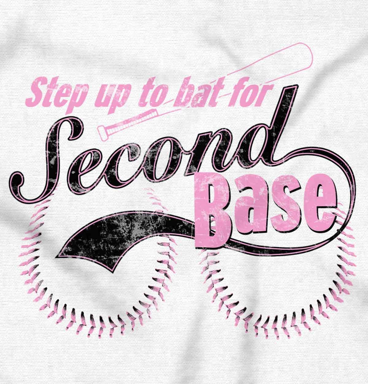Women's Second Base Tank Top Tee Shirt - Soft & Comfortable Baseball Inspired Casual Top for Sports, Gym & Everyday Wear