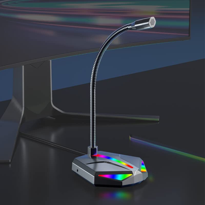 3.5mm Gooseneck Computer Microphone for PC & Laptop - Ideal for Online Meetings, Gaming & Podcasting