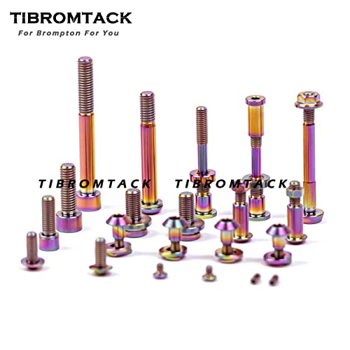TIBROMTACK Titanium Bolts Kit for Brompton Folding Bike 2018+ Models - Ultra Lightweight 124.8g Rust-Proof Screw Set - Perfect for Bike Upgrades, Maintenance & Weight Reduction
