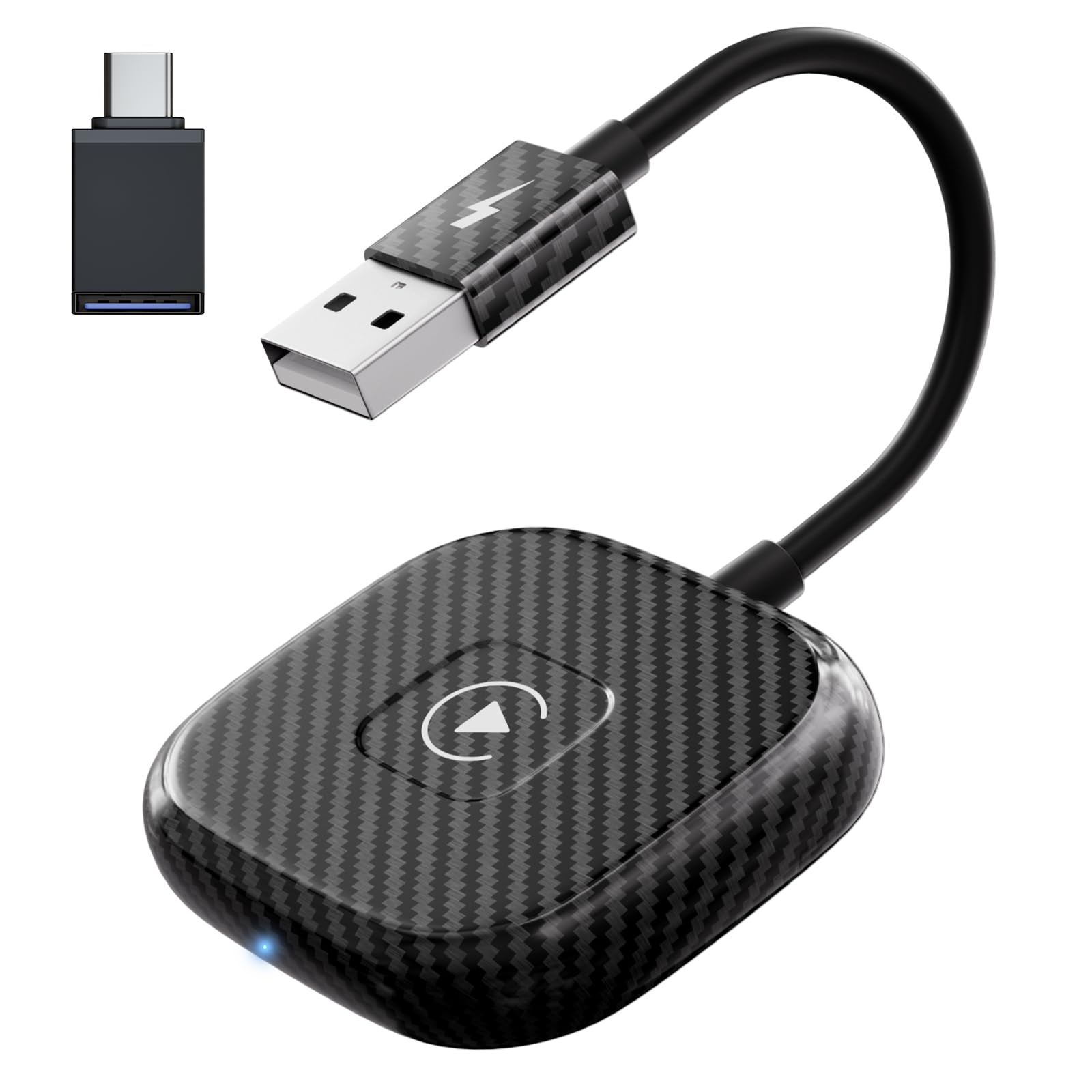Wireless CarPlay Adapter for iPhone - Plug & Play for Cars with Wired CarPlay (Carbon) - Upgrade Your Drive