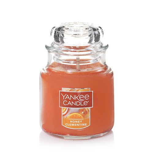 Yankee Candle Honey Clementine Small Jar Candle - Sweet Citrus & Spice Scented Soy Wax Candle for Home, Office, Relaxation & Aromatherapy