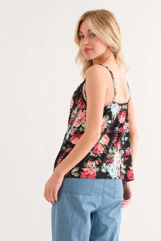 Floral Printed Casual Tank Top for Women - Breathable Summer Sleeveless Blouse for Beach, Travel & Daily Wear