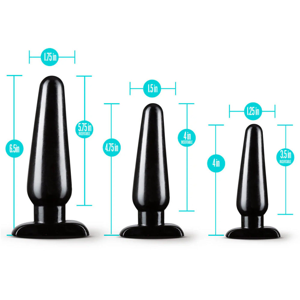 Anal Training Kit - Beginner's PVC Butt Plug Set for Safe & Comfortable Anal Play - Perfect for Solo or Couples Use in the Bedroom