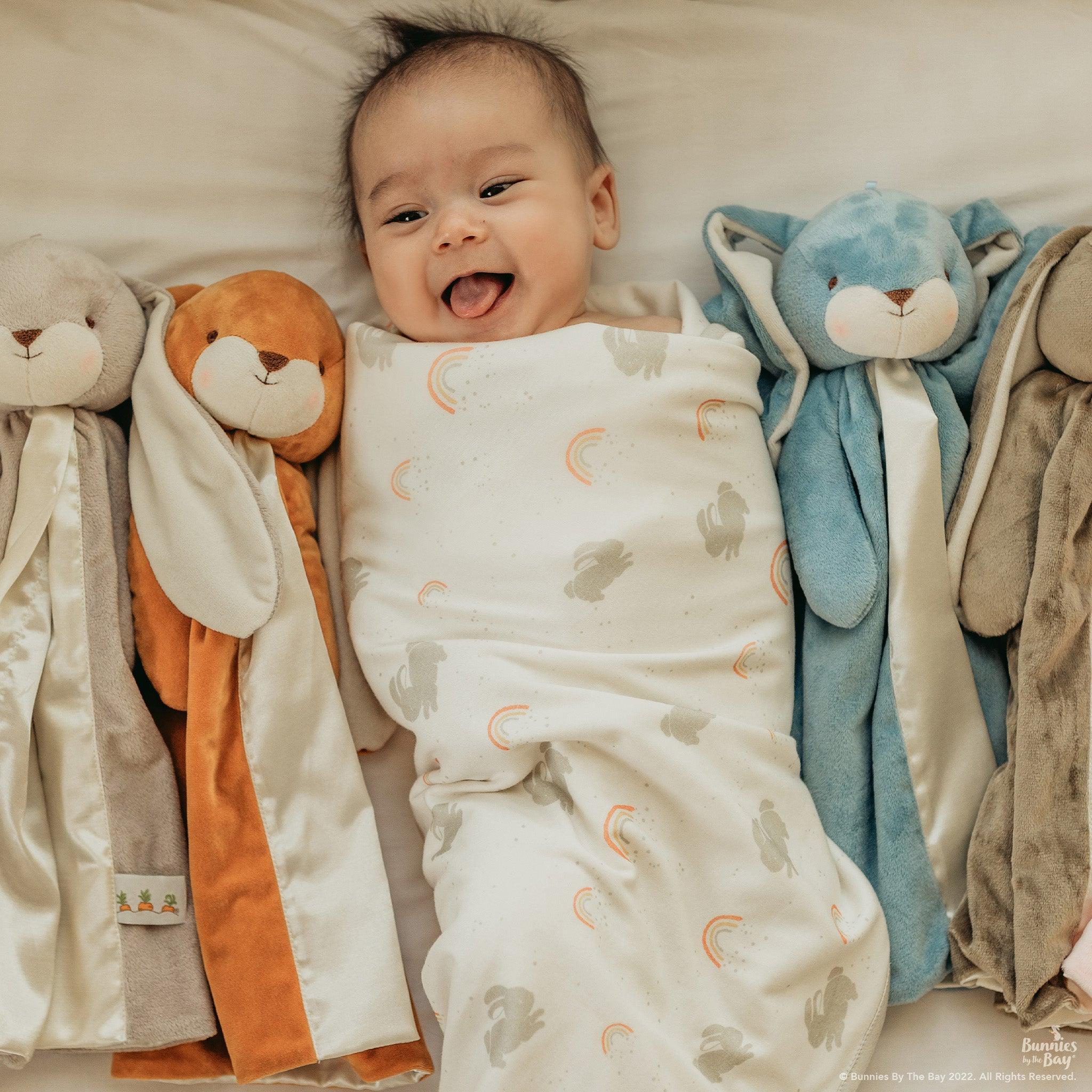 Retired Nibble Buddy Blanket - Soft Blue & Lavender Lustre for Babies & Toddlers | Perfect for Nursery, Playtime & Travel