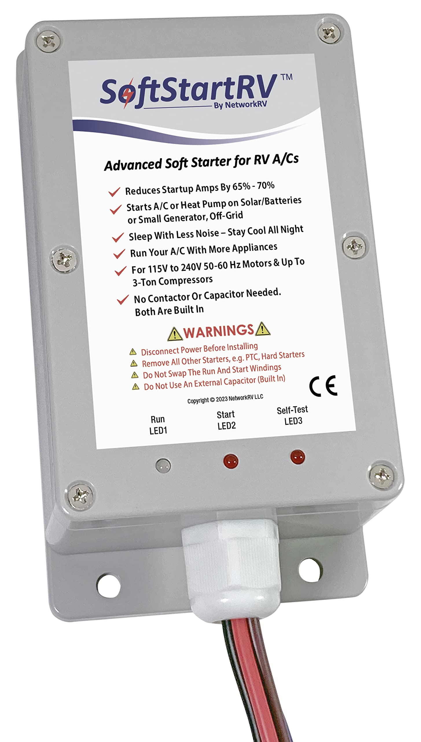 SoftStartRV RV Air Conditioner Soft Starter - Compatible with All RV AC Units, Enables Startup on Small Generators - Perfect for Camping, Boondocking & Off-Grid Adventures