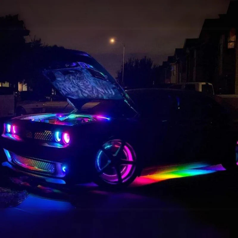 Premium LED Underglow Lighting Kit 3.0 - Flexible RGB Car Neon Lights with Remote Control | Waterproof Underbody Glow for Cars, Trucks & Motorcycles | Perfect for Night Driving, Car Shows & Custom Vehicle Lighting