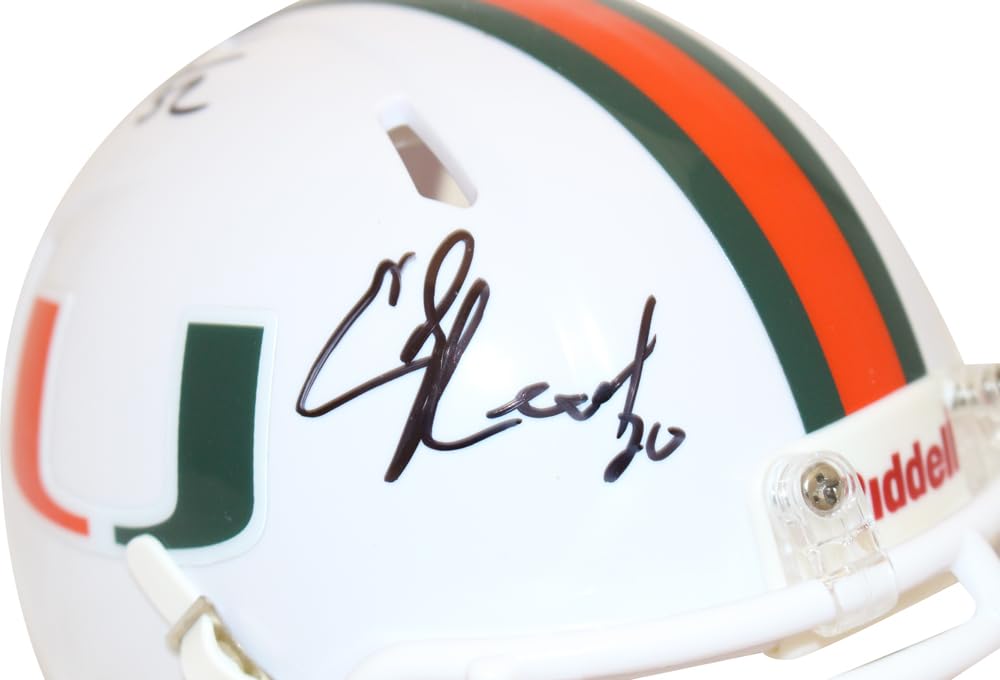 Ray Lewis & Ed Reed Autographed Miami Hurricanes Speed Mini Helmet - Signed Collectible Football Memorabilia - Perfect for Fans, Display, and Gifting