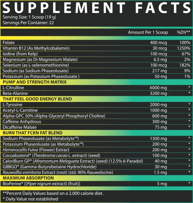 Nutrex Outlift Burn Pre Workout Powder - Premium Energy & Fat Burner Supplement for Intense Workouts | Gym, Bodybuilding & Fitness Performance Booster