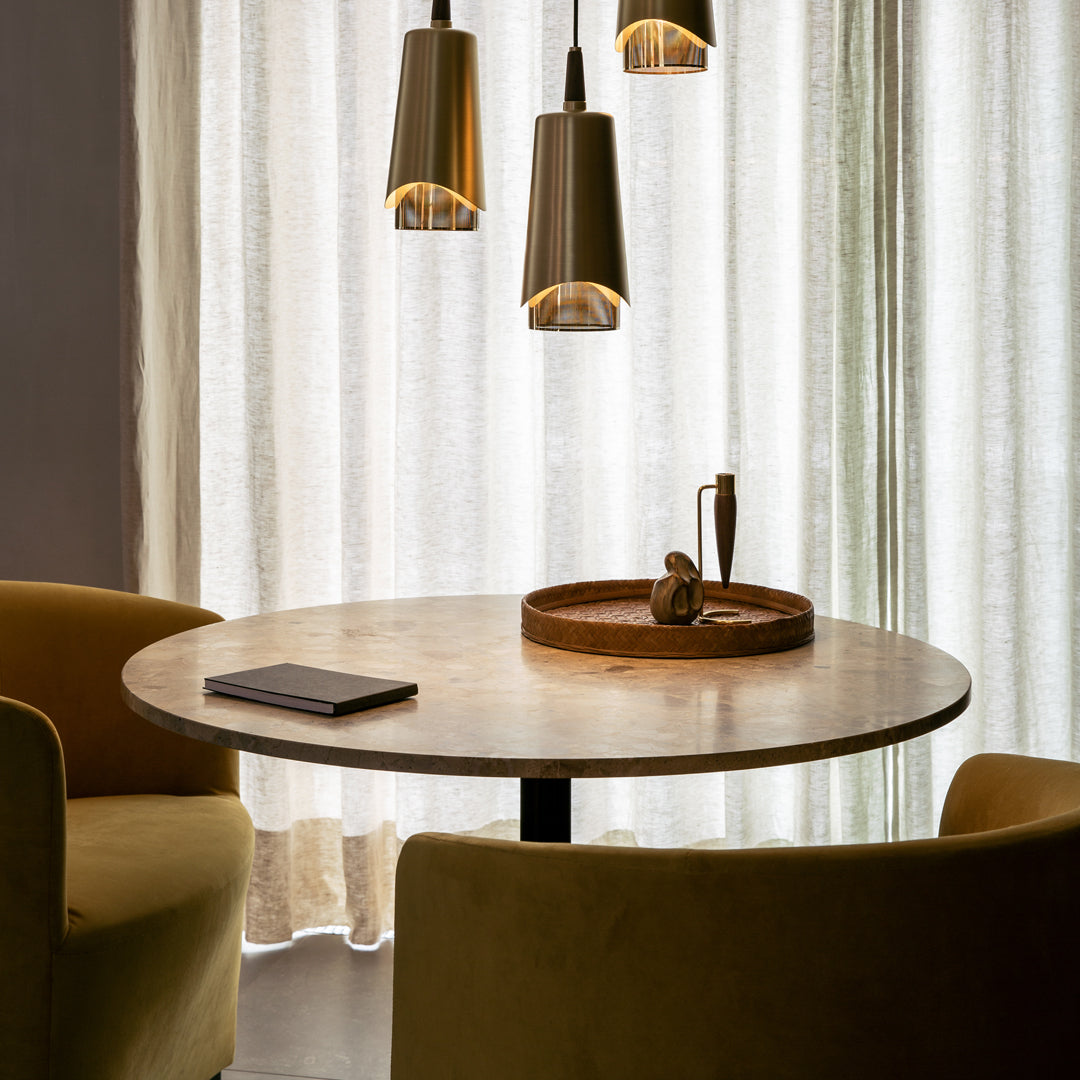 Modern Round Harbour Column Dining Table - Stylish & Durable for Kitchen, Dining Room, and Outdoor Entertaining