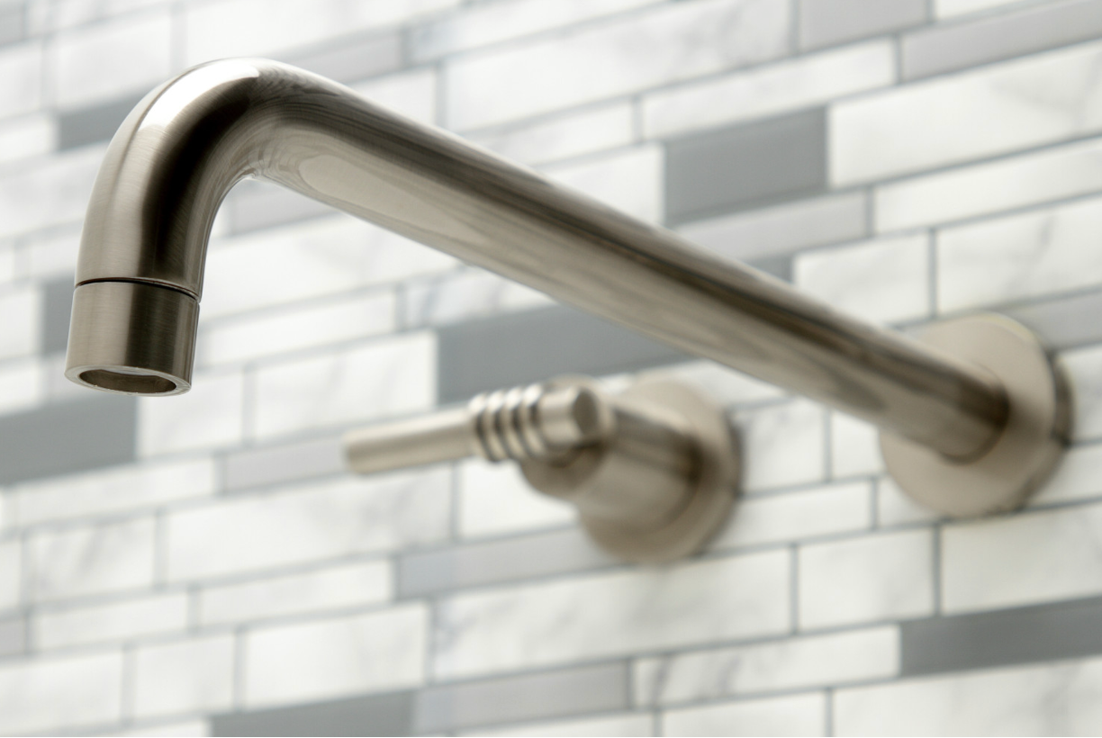 Milano Two Handle 3 Hole Wall Mount Roman Tub Faucet - Classic Bathroom Faucet for Freestanding Tubs - Perfect for Spa, Bathroom Renovation & Luxury Home Decor
