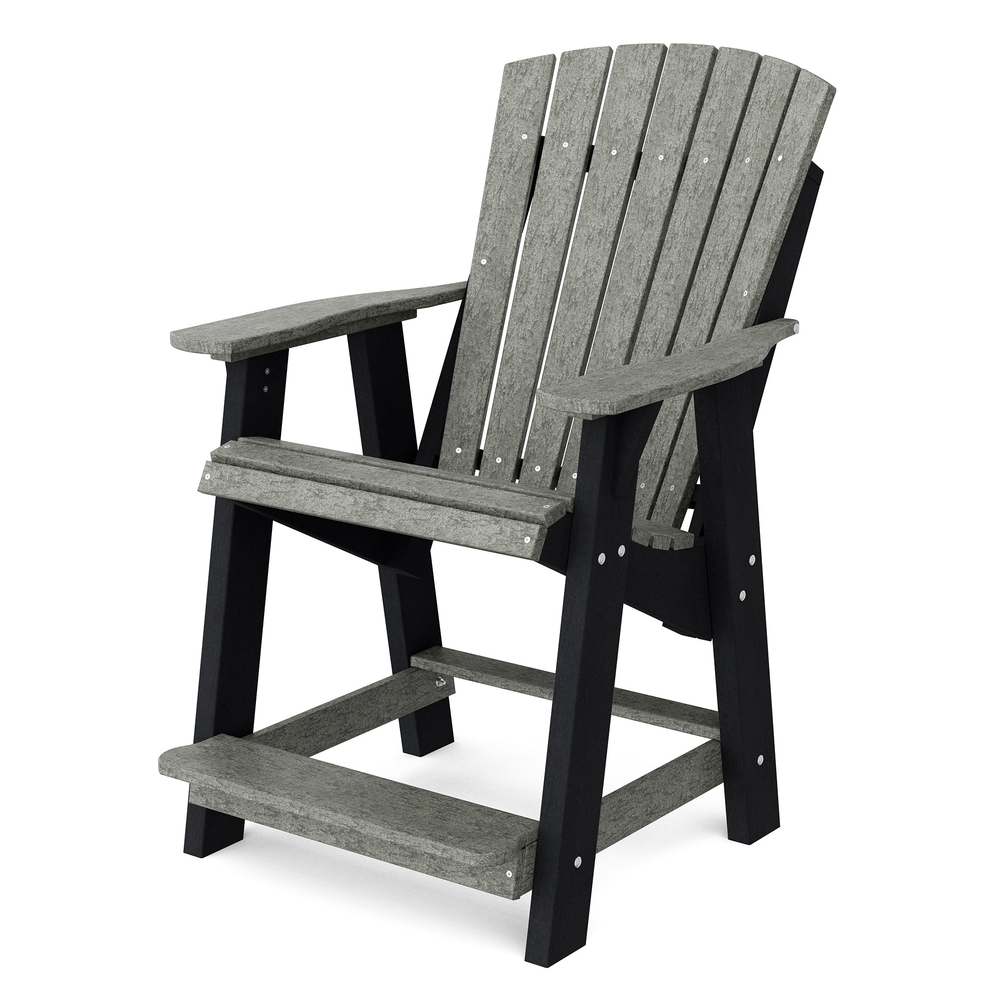 Premium Heritage High Adirondack Chair - Solid Wood Outdoor Patio Furniture for Garden, Deck, Poolside & Backyard Relaxation