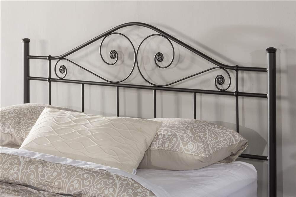 Hillsdale Harrison King Size Upholstered Bed Frame Headboard in Black - Elegant Bedroom Furniture for Master Suite & Guest Room Decor