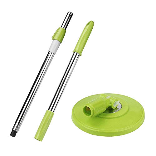 360 Spin Mop Replacement Handle for Floor Mop - No Foot Pedal Version - Green (One Size) - Compatible with Ice Machine Kit - Perfect for Kitchen, Bathroom & Hard Floor Cleaning