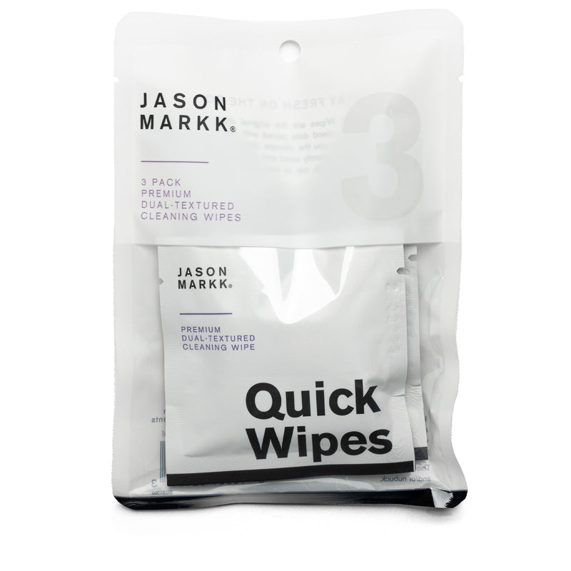 Jason Markk Quick Wipes 3 Pack - Premium Shoe Cleaning Wipes for Sneakers, Leather & Athletic Shoes - On-The-Go Shoe Care for Gym, Work & Travel