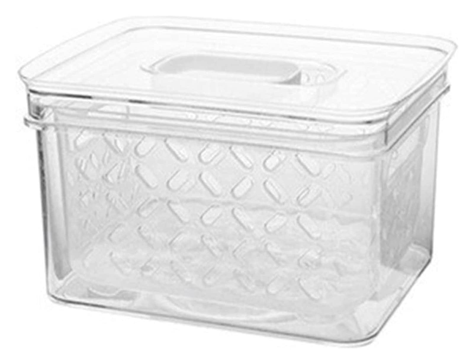 HXR Airtight Refrigerator Food Storage Containers with Lids - Crisper Drawer Organizer for Fresh Vegetables & Fruits - BPA-Free Plastic Fridge Organizer (Color: Clear) - Perfect for Meal Prep, Leftovers & Refrigerator Organization
