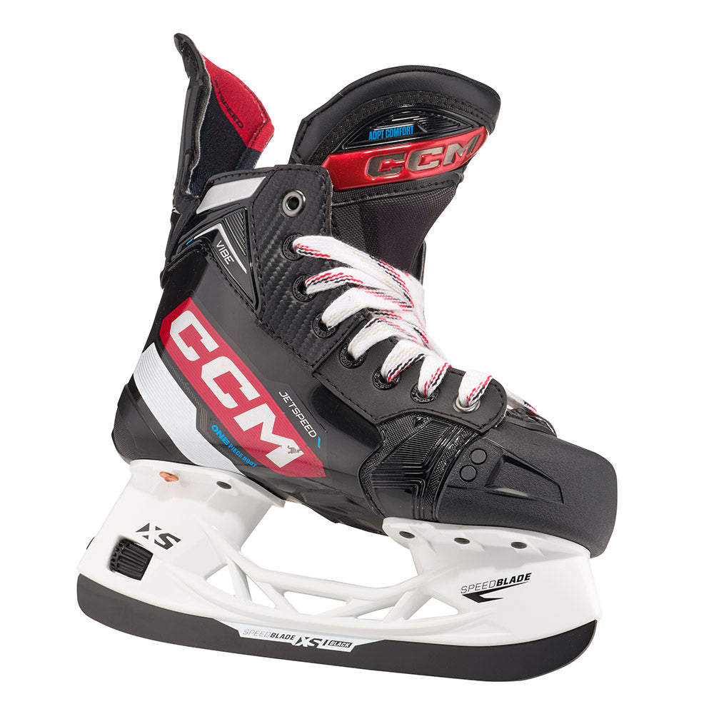 CCM Jetspeed Vibe 2023 Junior Ice Hockey Skates - Lightweight Performance Skates for Youth Hockey Players - Perfect for Practice, Games & Training Sessions