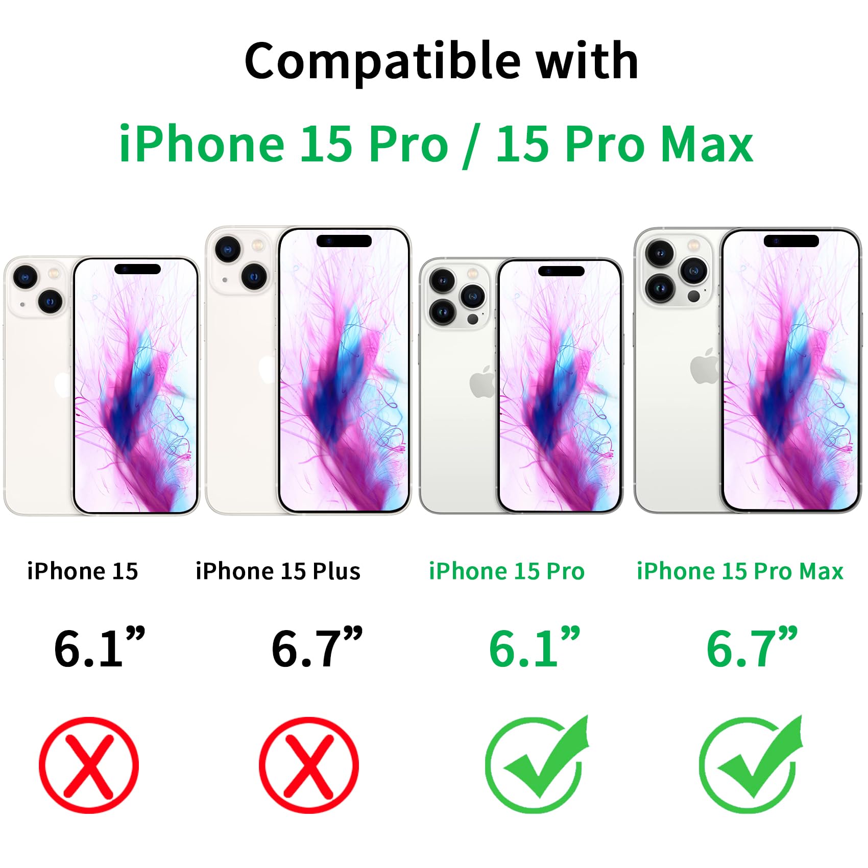 Premium Tempered Glass Camera Lens Protector for iPhone 15 Pro & Pro Max - Anti-Scratch, Full Coverage, Case-Friendly (Natural Titanium) | Perfect for Travel, Outdoor Adventures & Daily Protection