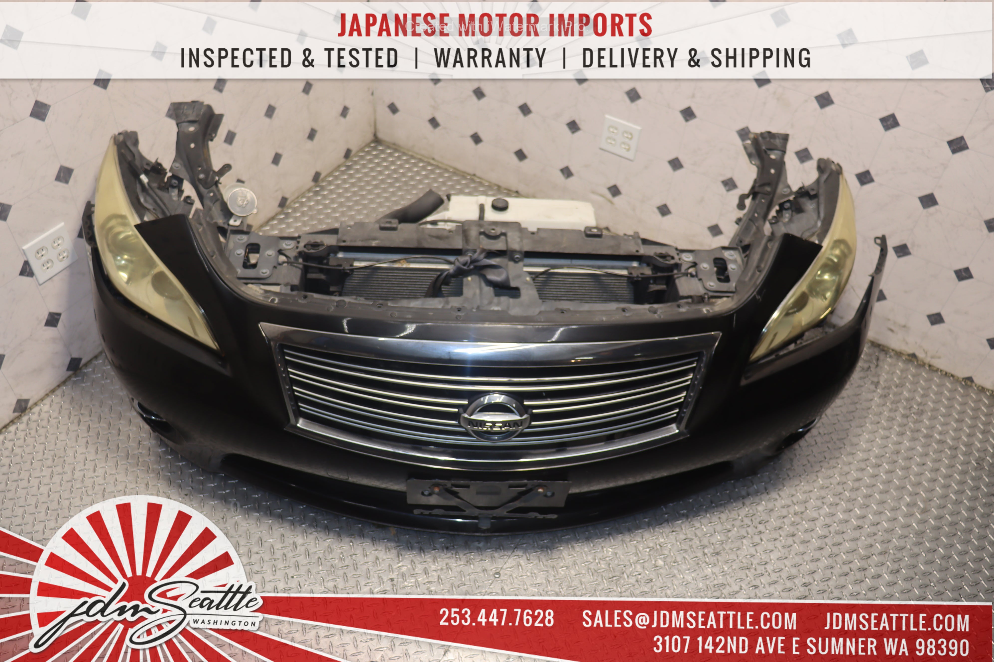 JDM Nissan Fuga 370GT / 2010-2013 Infiniti M37 Complete Front End Nose Cut Conversion Kit - Perfect for Car Restoration & Custom Build Projects
