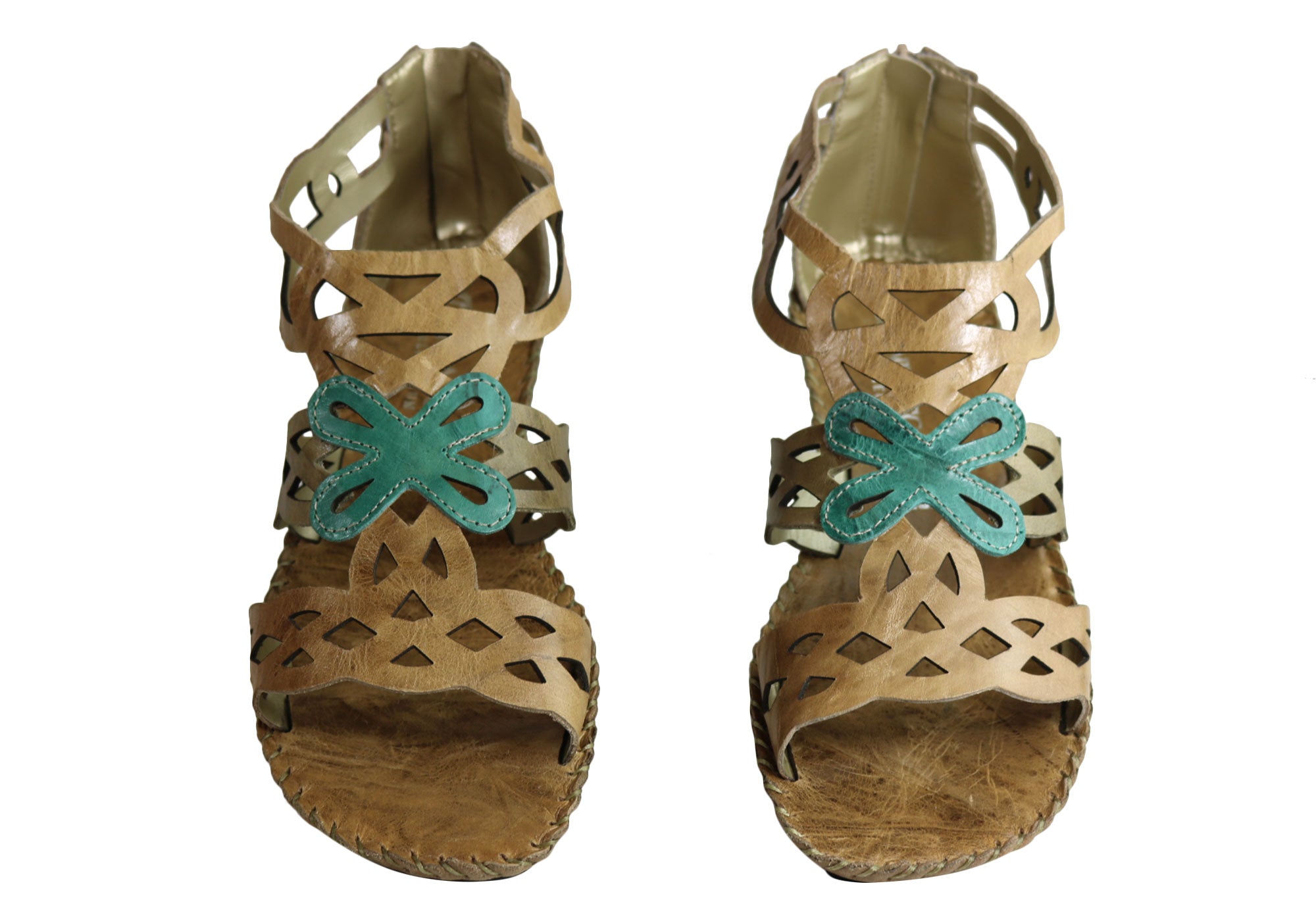 Andacco Betti Women's Comfortable Flat Leather Sandals - Handmade in Brazil - Perfect for Beach, Vacation & Summer Outfits