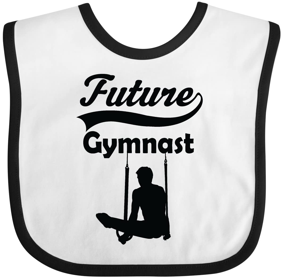Inktastic Future Gymnast Baby Boy Bib - Soft Cotton Drool Bib for Infants - Perfect for Feeding, Teething & Playtime