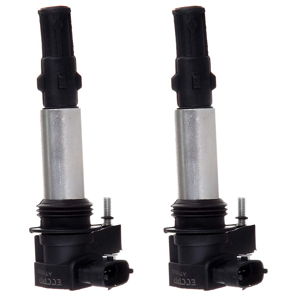 2-Pack Ignition Coil Replacement for Buick Cadillac Chevy GMC Saab Saturn 2004-2009 Vehicles - Compatible with OE UF375 - Improves Engine Performance & Fuel Efficiency