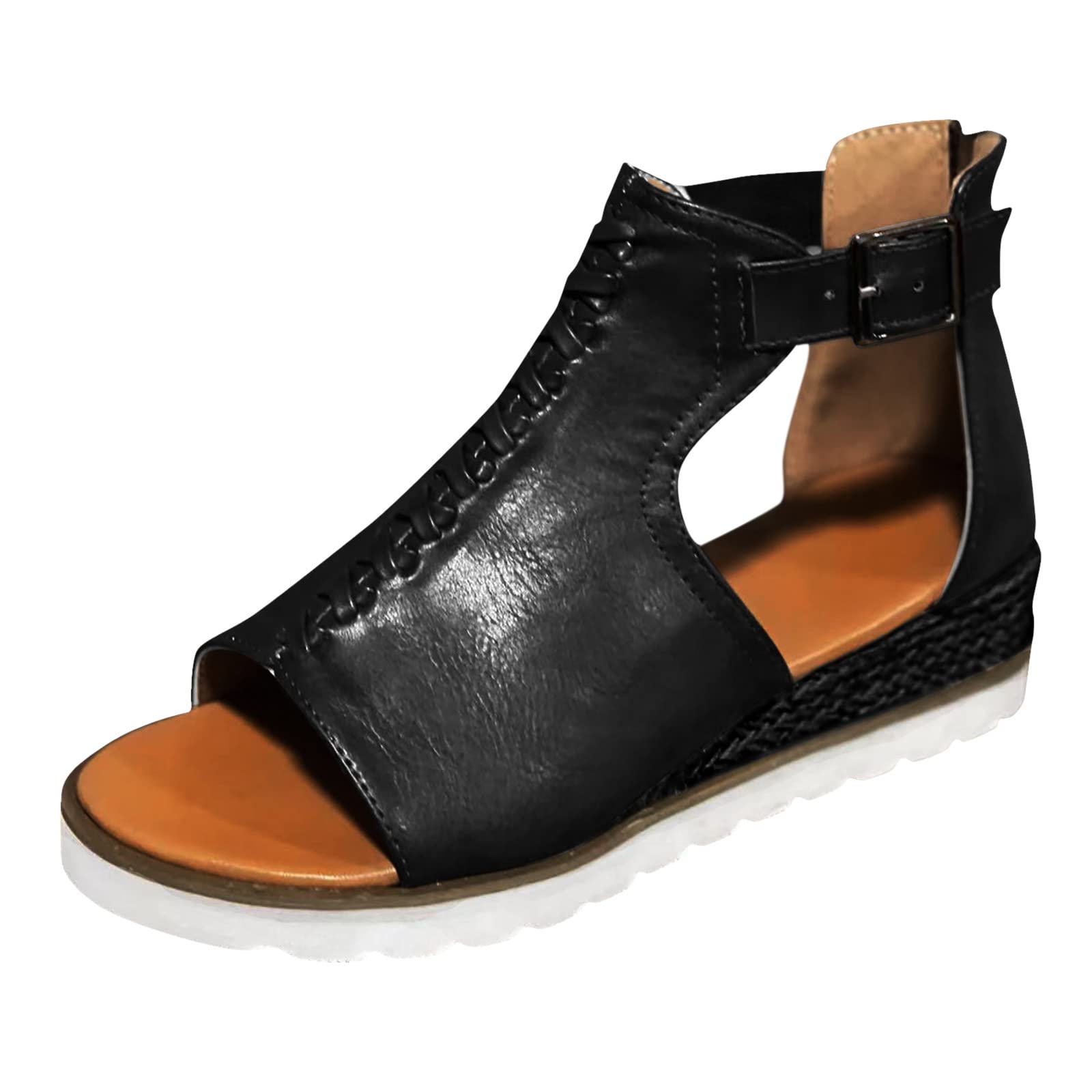 Women's Espadrille Platform Sandals with Wedge Heel & Ankle Strap - Comfortable Open Toe Summer Sandals for Beach, Vacation, and Casual Outings