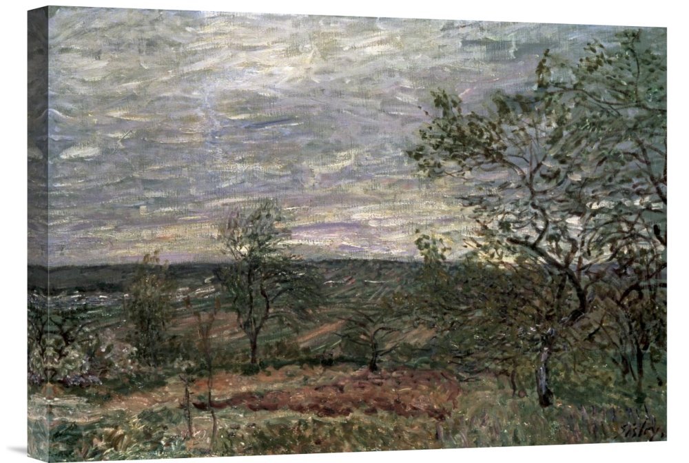 Alfred Sisley Windy Day in Vienna Canvas Wall Art Print - High Quality Giclee Gallery Wrap - Home & Office Decor, Living Room, Bedroom Wall Art