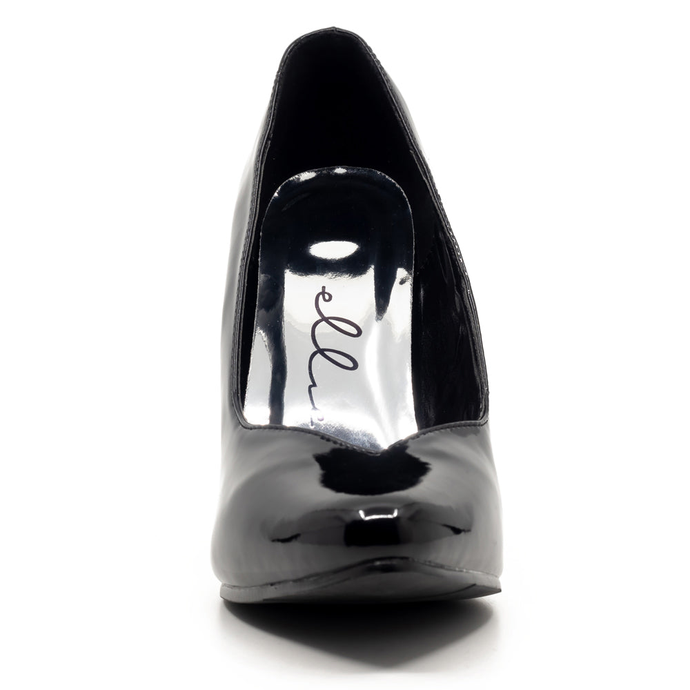 Ellie Shoes Women's 5-Inch High Heel Patent Leather Pumps in Black - Perfect for Office, Party & Evening Events