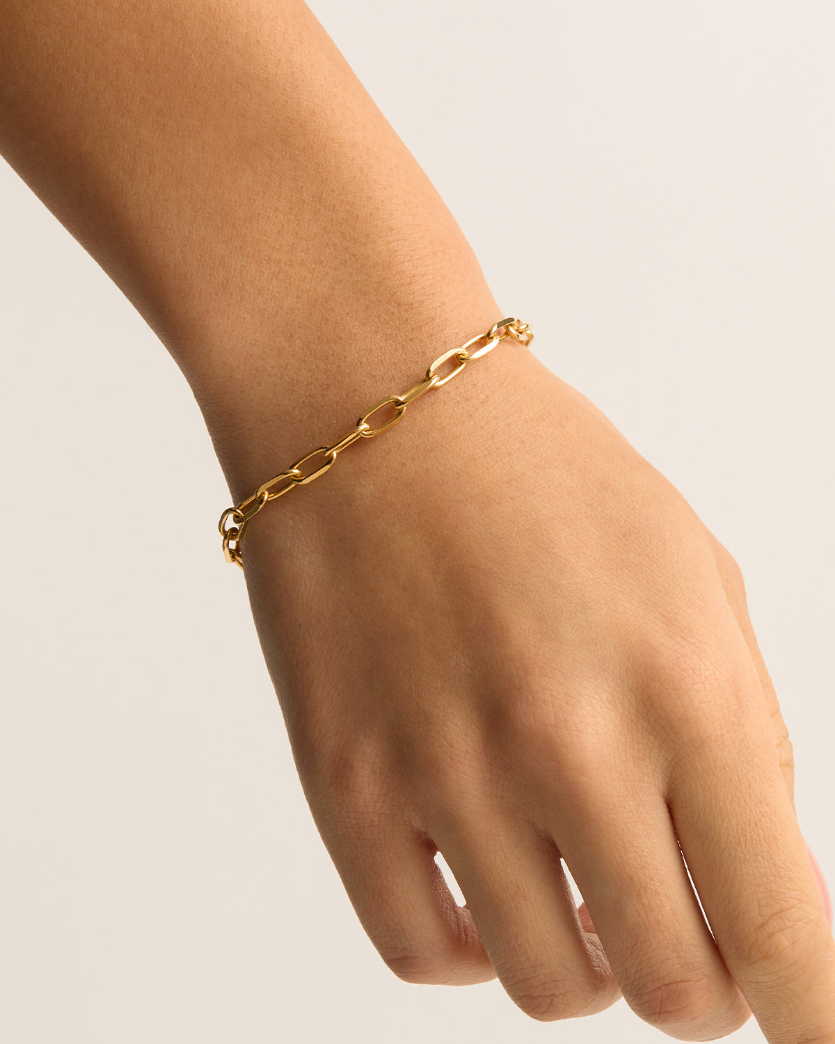 18K Gold Vermeil Fate Link Chain Bracelet for Women - Elegant Adjustable Jewelry Gift for Birthday, Anniversary & Special Occasions