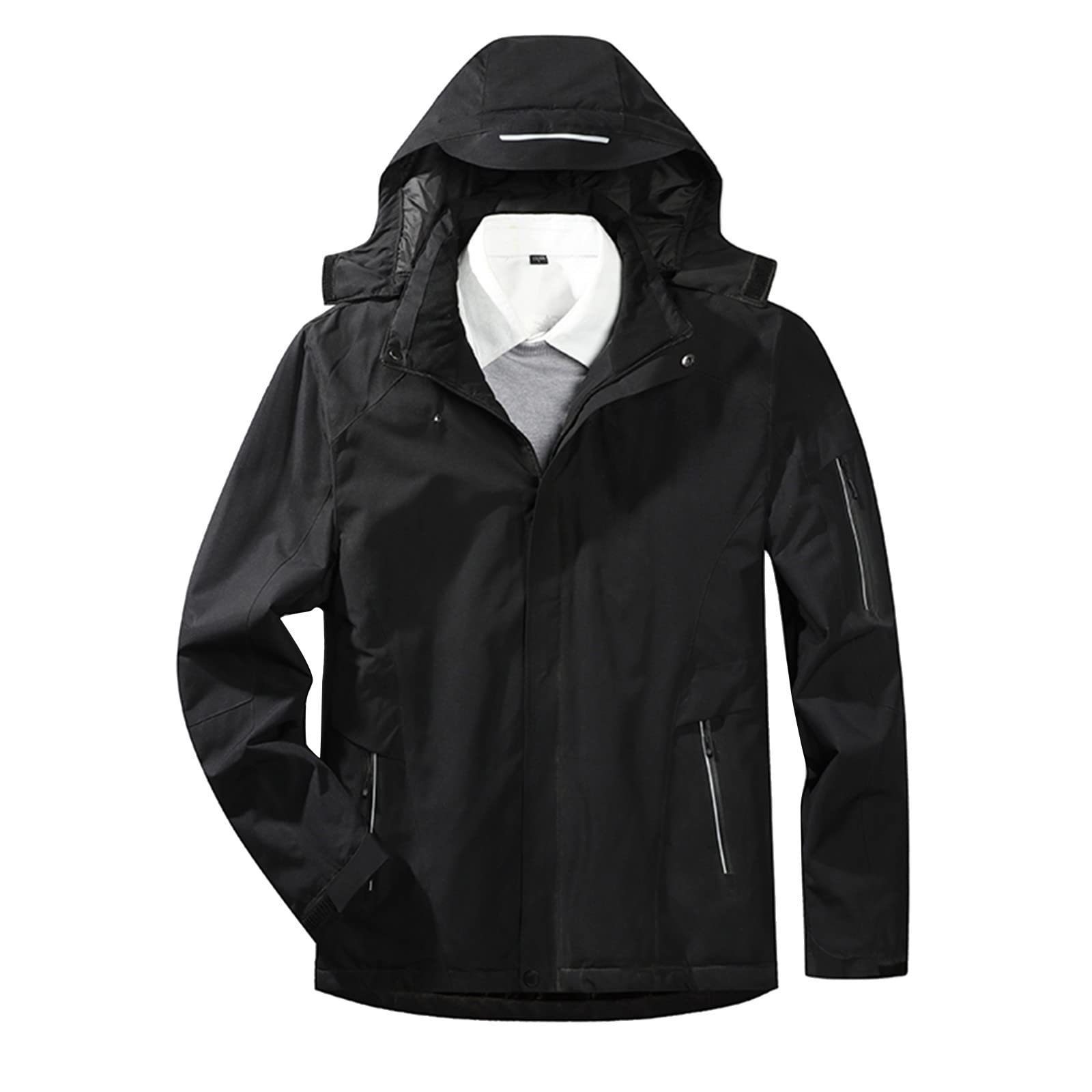 Heated Winter Jacket for Women - Detachable Electric Coat with Velvet Lining for Hiking & Outdoor Activities | USB Charging & Warmth in Cold Weather
