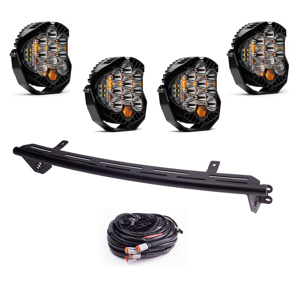 2023-2024 Ford F250 F350 Bull Bar with LED Light Kit - Heavy Duty Off-Road Grille Guard for Truck Protection & Adventure Driving