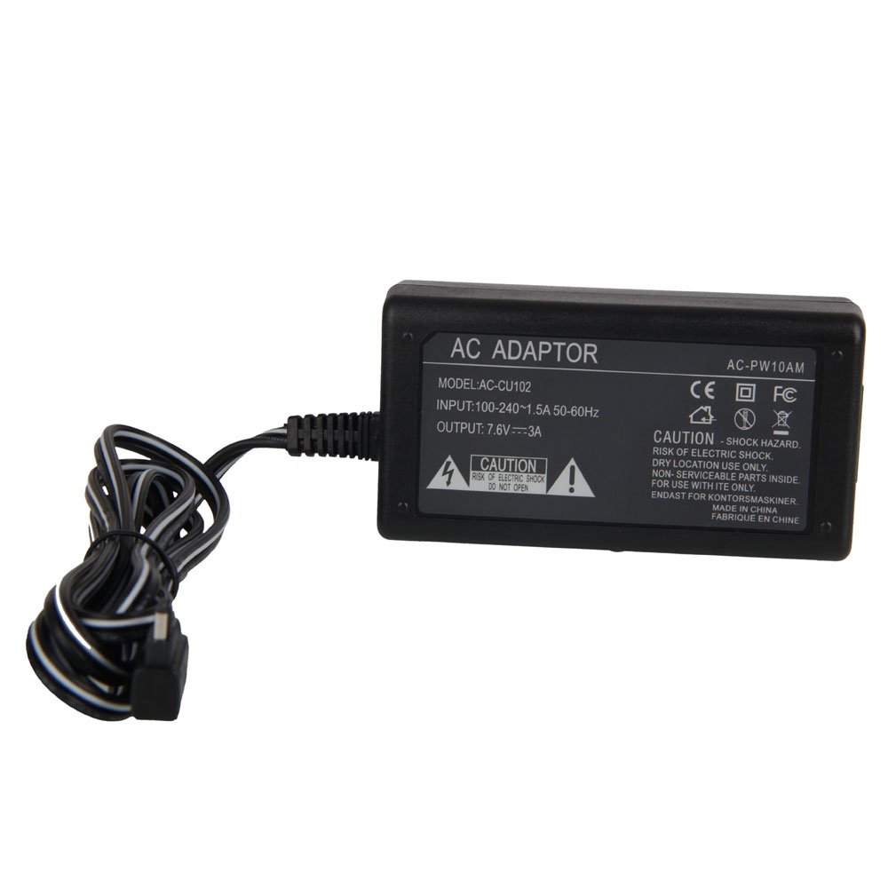 Professional AC-PW10AM AC Power Adapter for Digital Cameras - Compatible with Canon, Nikon, Sony DSLR - Perfect for Travel, Studio Photography & Home Use