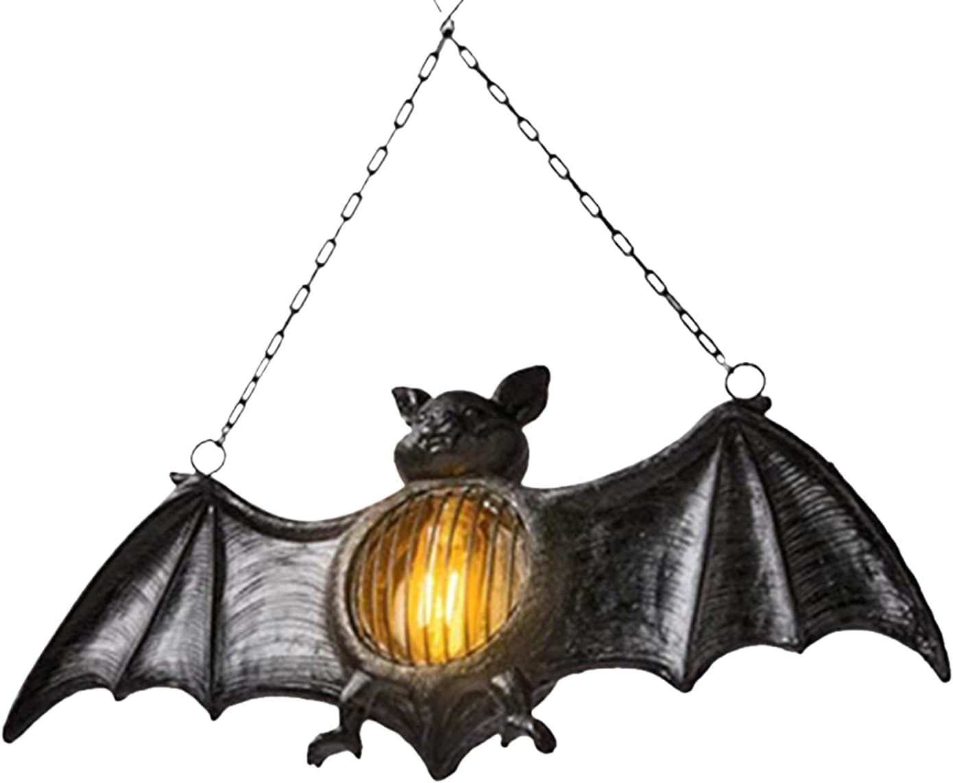 Halloween LED Bat Lantern - Outdoor & Indoor Hanging Decor for Halloween Party, Home, Yard - Retro Bat Pendant Light with Realistic Simulation Effect (1pc) - Perfect for Spooky Porch Decorations, Haunted House Themes & Trick-or-Treat Displays