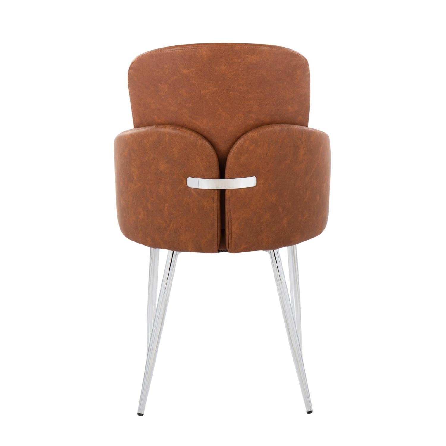 LumiSource Dahlia Upholstered Dining Chairs Set of 2 - Modern Kitchen & Dining Room Chairs with Comfortable Fabric Seat - Perfect for Small Spaces, Breakfast Nooks & Formal Dining Tables