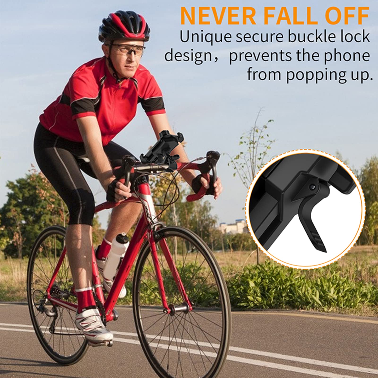 Motorcycle Phone Mount - Heavy Duty Bike Phone Holder for 4.7