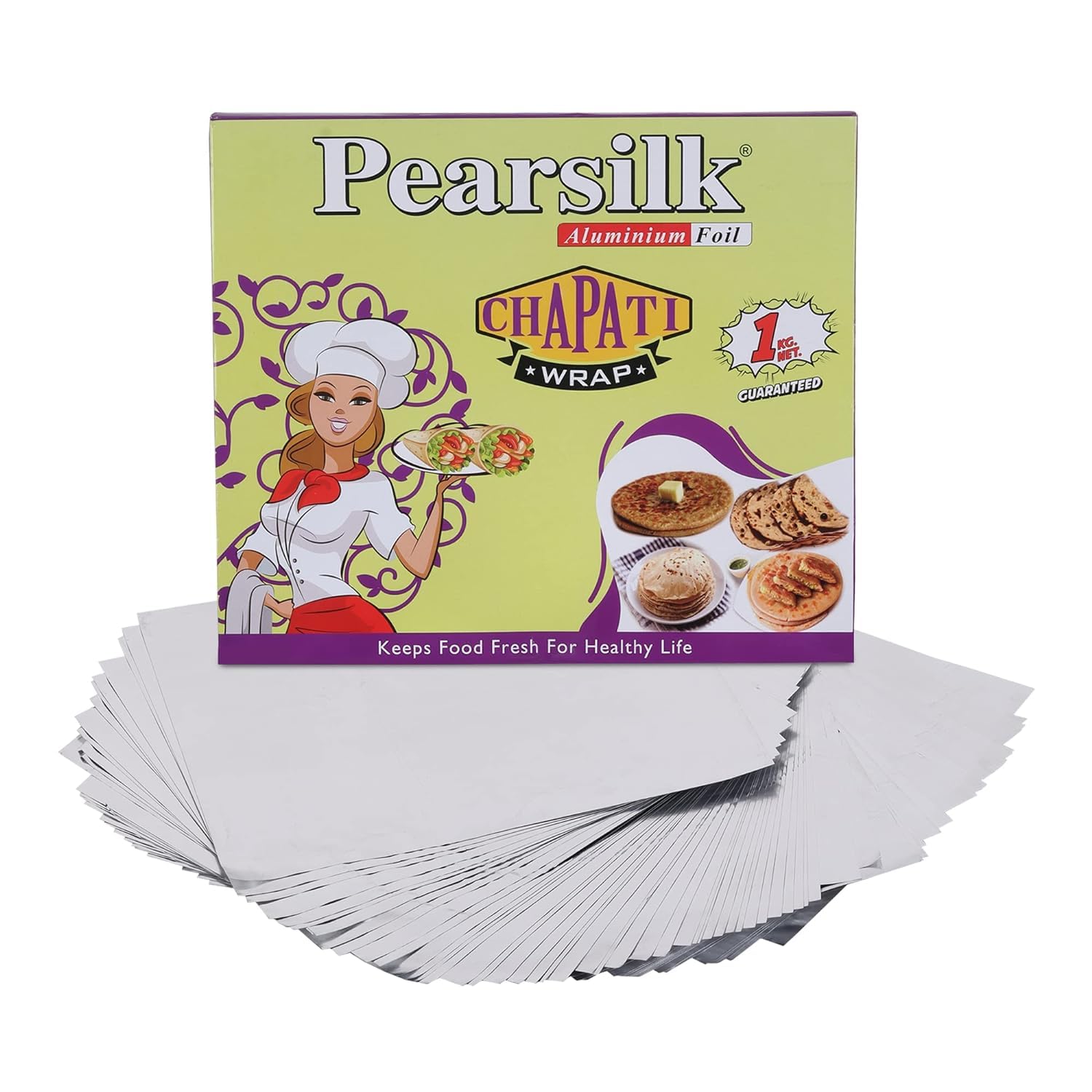PEARSILK 1kg Aluminum Foil Roll for Food Packing, Wrapping, Storing & Serving | Heavy Duty Kitchen Foil for Baking, Grilling, Meal Prep & Leftovers | 12 Inch Wide, 100 Feet Long
